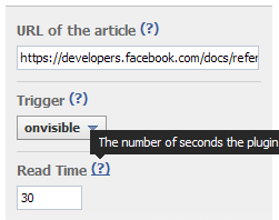 facebook recommendation bar read time